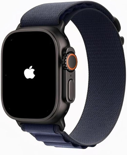 Apple Watch Series 10  Black Sport Band with Natural Milanese Loop with Sport Loop