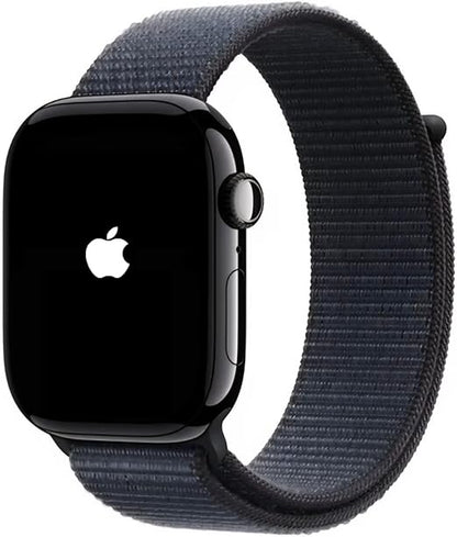 Apple Watch Series 10  Black Sport Band with Natural Milanese Loop with Sport Loop